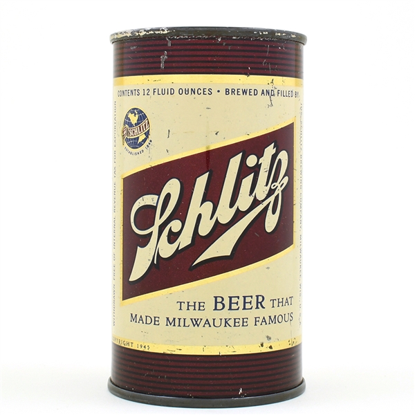 Schlitz Beer Flat Top WITHDRAWN FREE 129-17