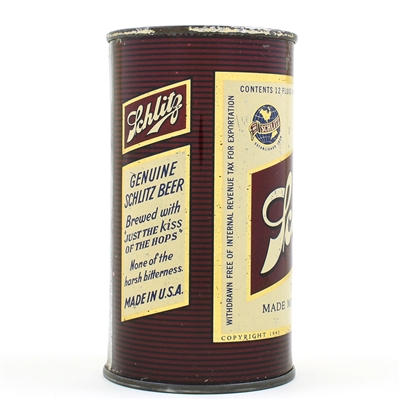 Schlitz Beer Flat Top WITHDRAWN FREE 129-17