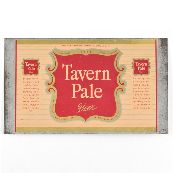 Tavern Pale Beer Unrolled Flat Top Sheet 138-20