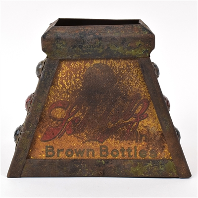 Schlitz 1930s Tin Lamp Shade BROWN BOTTLE RARE
