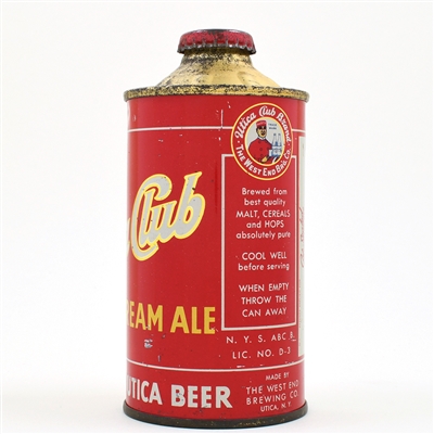 Utica Club Pale Ale Cone Top NO TEXT TOP 188-2