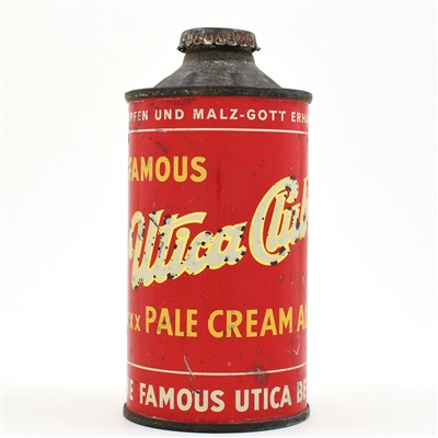 Utica Club Pale Ale Cone Top TEXT AT TOP NO U PERMIT L188-1