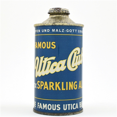 Utica Club Sparkling Ale Cone Top TEXT AT TOP U PERMIT 187-30 MINTY