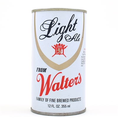 Walters Light Ale Bank Lid STRAIGHT SIDED Pull Tab L133-31