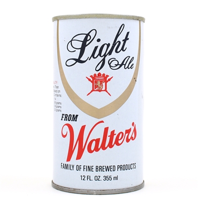 Walters Light Ale Bank Lid STRAIGHT SIDED Pull Tab L133-31