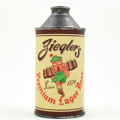 Zieglers Beer Cone Top 189-30 SCARCE EXCELLENT