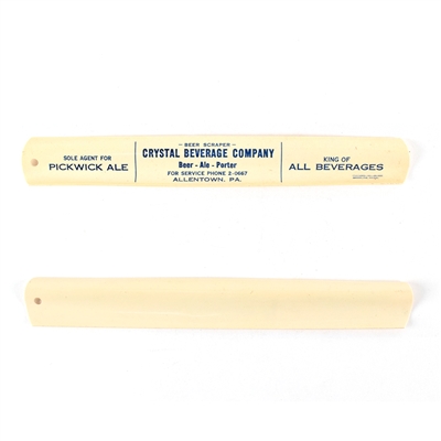 Crystal Beverage Pickwick Ale Dist Foam Scraper PA RARE OUTSTANDING