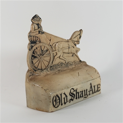 Old Shay Ale Painted Glass Back Bar Statue