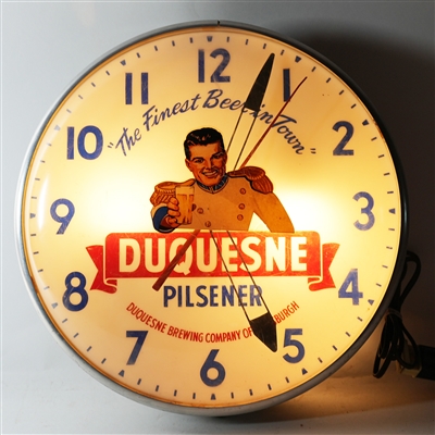 Duquesne Pilsener Ohio Advertising Clock SHARP