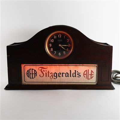 Fitzgerald Ale Beer Neon Illuminated Clock RARE