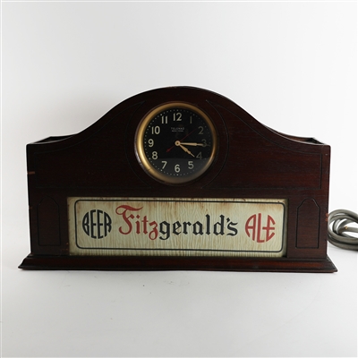 Fitzgerald Ale Beer Neon Illuminated Clock RARE