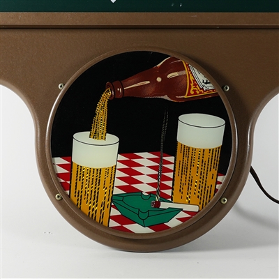 Fort Pitt Special Beer Bottle Pouring Into Glass Illuminated Sign