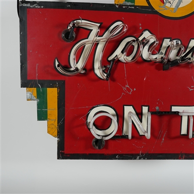 Hornung's On Tap 2 Sided Tin Neon Bock Sign ULTRA RARE