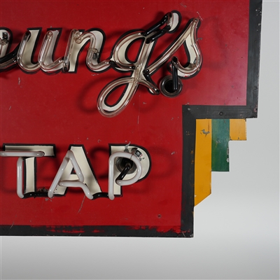 Hornung's On Tap 2 Sided Tin Neon Bock Sign ULTRA RARE