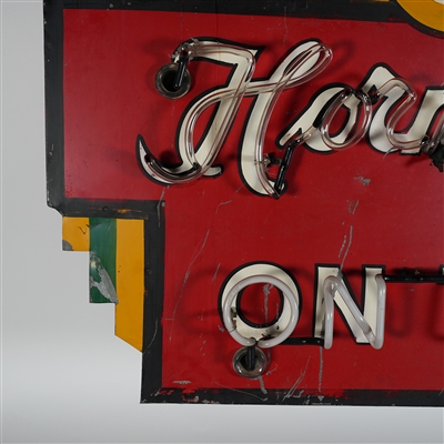 Hornung's On Tap 2 Sided Tin Neon Bock Sign ULTRA RARE