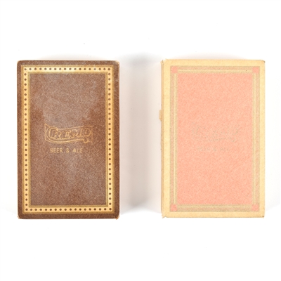 Cremo Beer and Ale 1930s Playing Card Decks in Case UNUSED