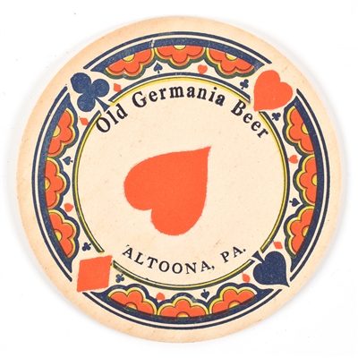 Old Germainia Beer Pre-Prohibition Coaster CLEAN