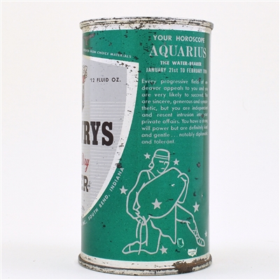 Drewrys Horoscope Flat Top CAPRICORN-AQUARIUS Green SOUTH BEND 56-24