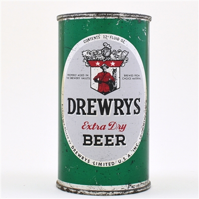 Drewrys Sports Flat Top GREEN-WHITE OVAL LABEL UNLISTED
