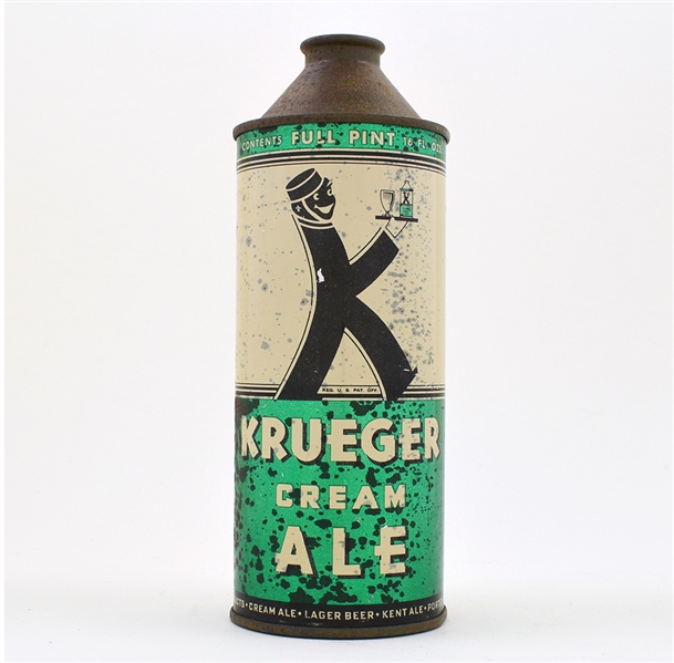 Krueger Cream Ale 16 Ounce Cone Top 231-19