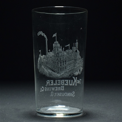 Kuebeler Brewing Co Pre-Pro Factory Scene Etched Glass