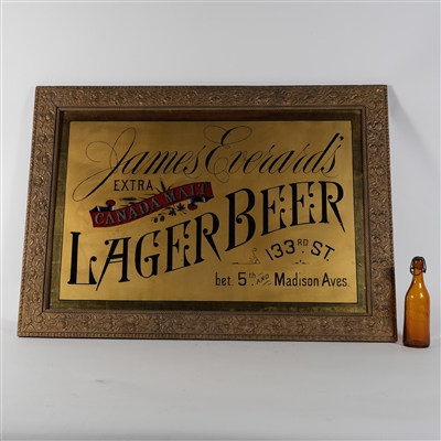 James Everard's Canada Malt Lager Beer Pre-Prohibition RPG Sign RARE WOW!