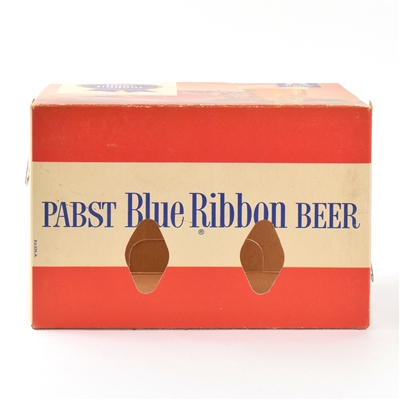 Pabst Blue Ribbon 1950s Cardboard 6-Pack Holder and 4 Assorted Pint Cans