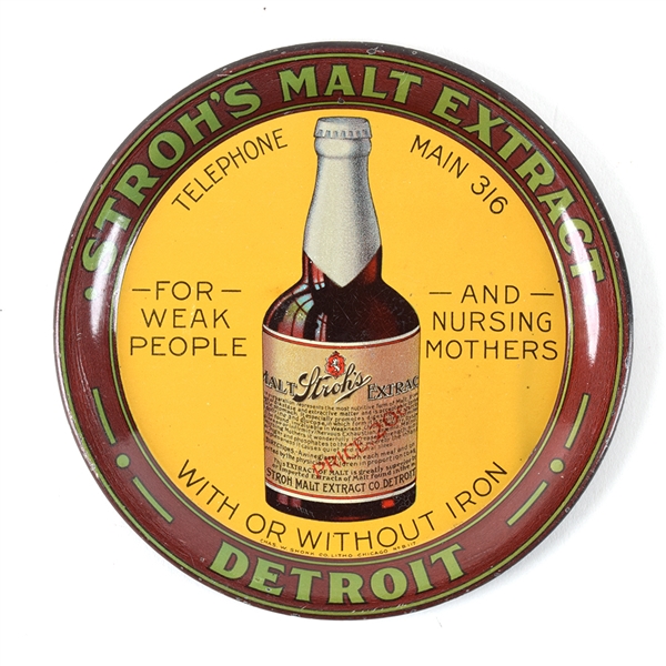 Strohs Malt Extract Pre-Prohibition Tip Tray