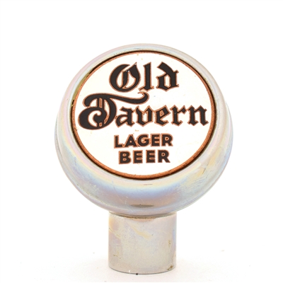 Old Tavern Lager Beer 1940s Enameled Chrome Ball Tap Knob