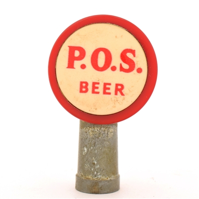 POS Beer 1940s 2-Sided Tap Knob