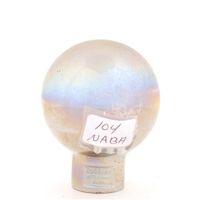 R and H Light 1940s Enameled Chrome Ball Tap Knob