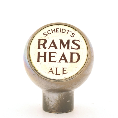 Rams Head Ale 1950s Chrome Ball Tap Knob