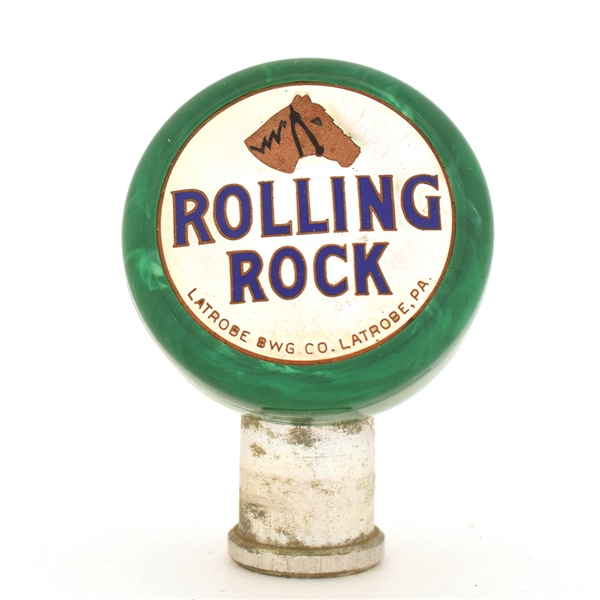 Rolling Rock Beer 1940s Enameled Insert Tap Knob