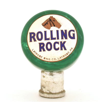 Rolling Rock Beer 1940s Enameled Insert Tap Knob
