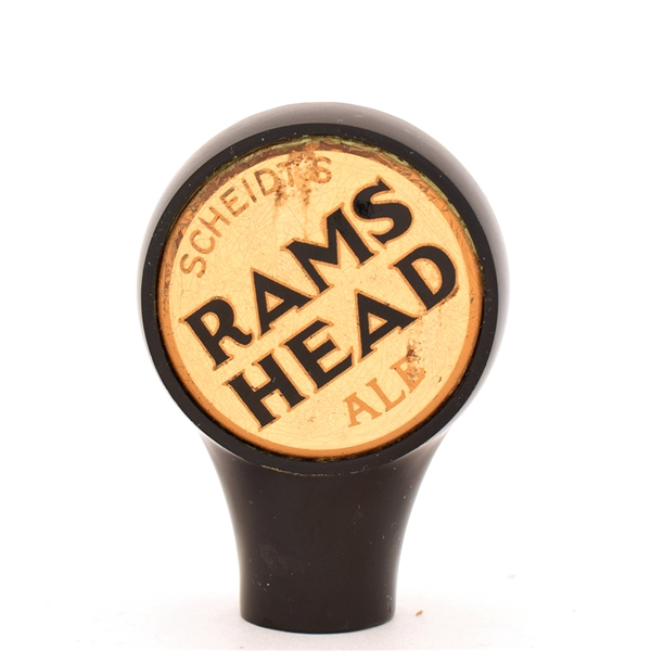 Scheidts Rams Head Ale 1940s Tap Knob