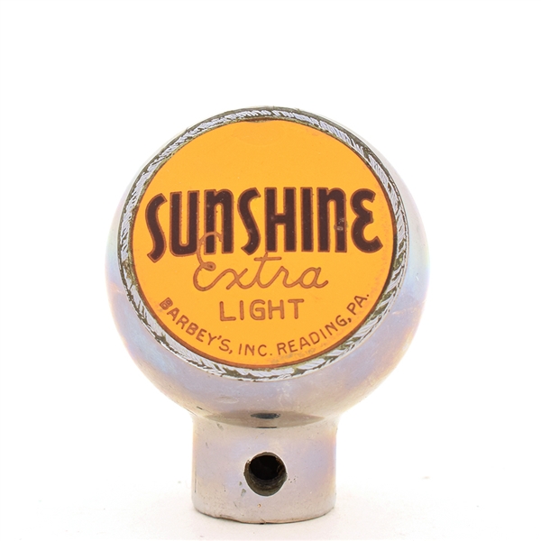 Sunshine Extra Light 1940s 2-Sided Chrome Ball Tap Knob
