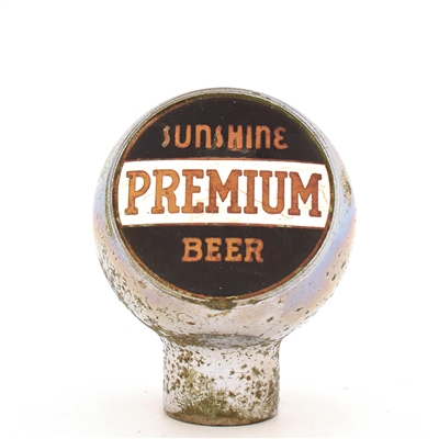 Sunshine Premium Beer 1940s Chrome Ball Tap Knob