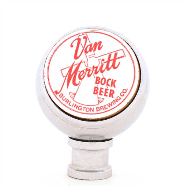 Van Merritt Bock Beer 1950s Chrome Tap Knob FOIL STICKER