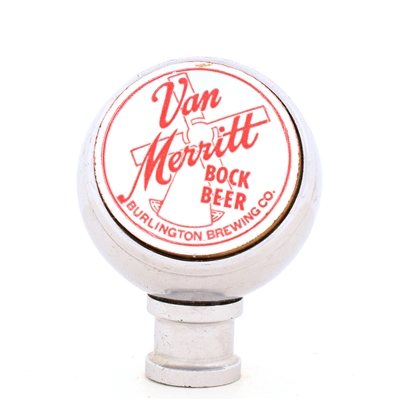 Van Merritt Bock Beer 1950s Chrome Tap Knob FOIL STICKER