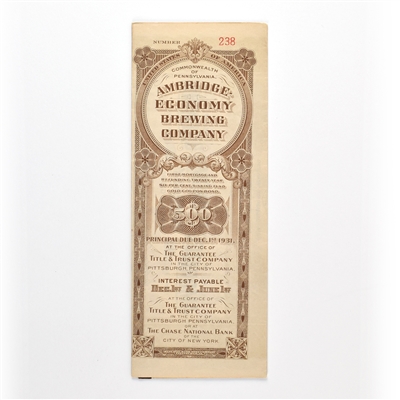 Ambridge Economy Brewing Co Corporate Bond 1911