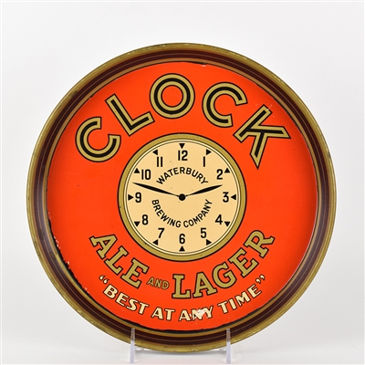 Clock Ale and Lager 1930s Serving Tray