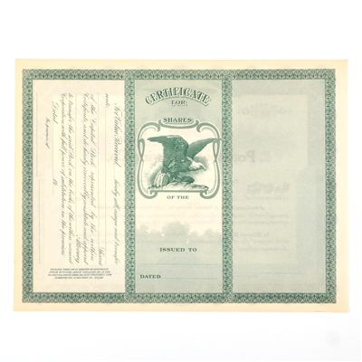 The Old Pottstown Brewing Co Stock Certificate
