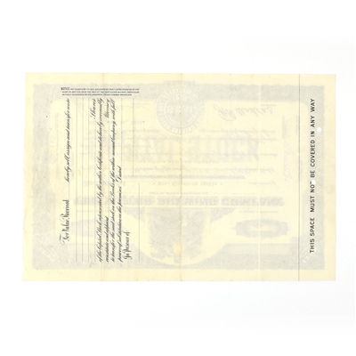 Victor Brewing Co Capital Stock Certificate LESS THAN 100 SHARES BLUE ISSUED