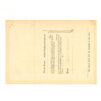 Vollmer Brewing Corp Capital Stock Certificate 34 SHARES 1934