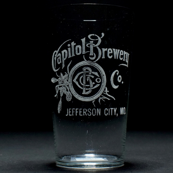 Capitol Brewery Co Pre-Prohibition Etched Glass