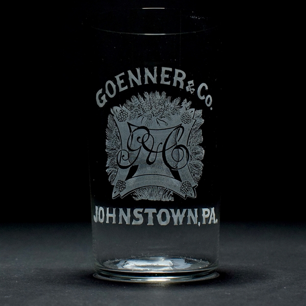 Goenner and Co Pre-Prohibition Etched Glass