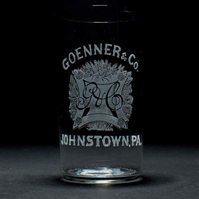 Goenner and Co Pre-Prohibition Etched Glass