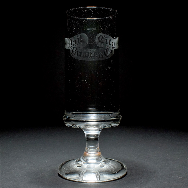 Nail City Brewing Co Pre-Prohibition Etched Glass GOATS SCARCE