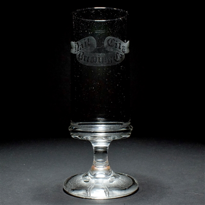 Nail City Brewing Co Pre-Prohibition Etched Glass GOATS SCARCE