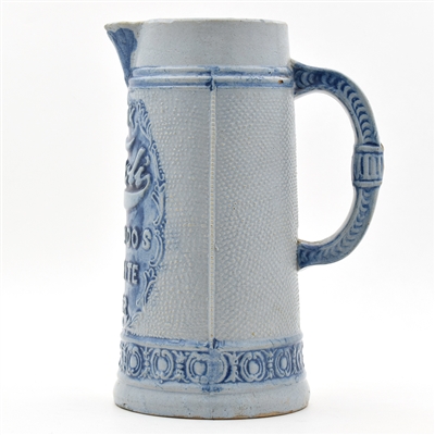 Tivoli Beer Pre-Prohibition Glazed Stoneware Pitcher